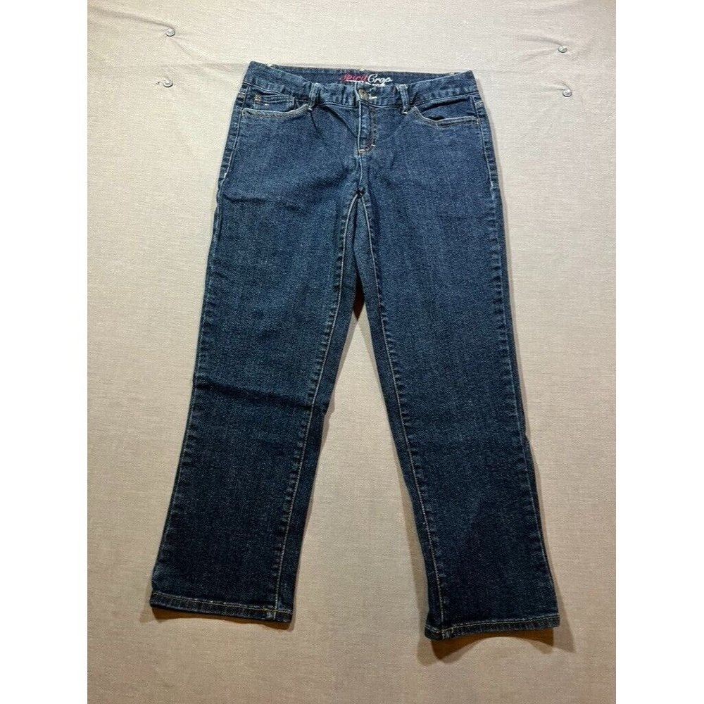 Tommy Hilfiger Spirit Crop Jeans Womens 6 Blue Pocketed Belted Ladies 30X25.